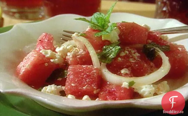Salata de pepene verde cu frunze de menta