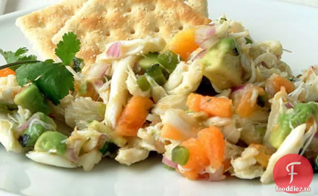 Salată de Crab de Papaya și Avocado