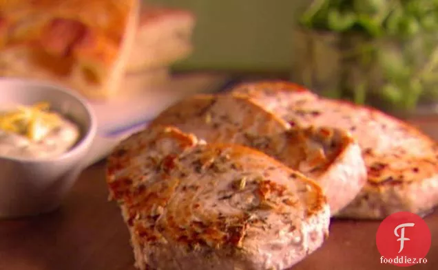 Panini de pește-spadă cu rucola și aioli de lămâie