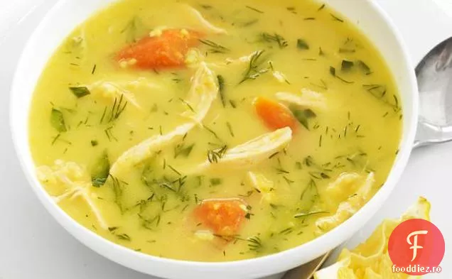 Supă de pui și orez curry