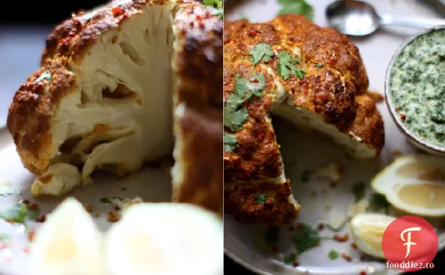 Conopidă Tandoori Prăjită Întreagă Cu Chutney De Mentă