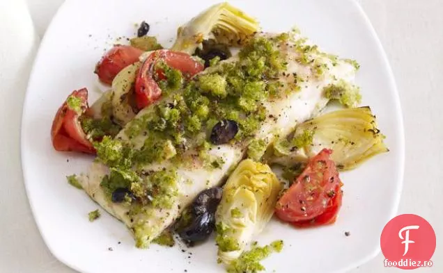 Bas cu dungi cu anghinare și măsline