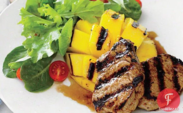 Carne de porc la grătar cu sos de Mango și rom