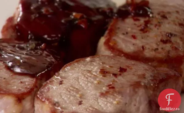 Cotlete de porc condimentate cu glazură dulce și acră (Agrodolce)