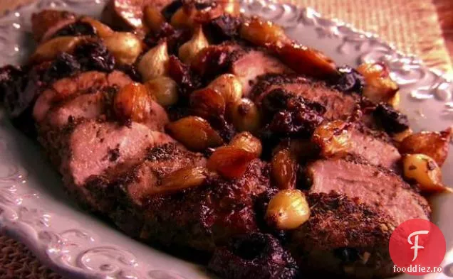 Carne de porc prăjită cu glazură de ananas