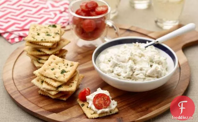 Crab Dip cu sare de usturoi și roșii Cherry prăjite