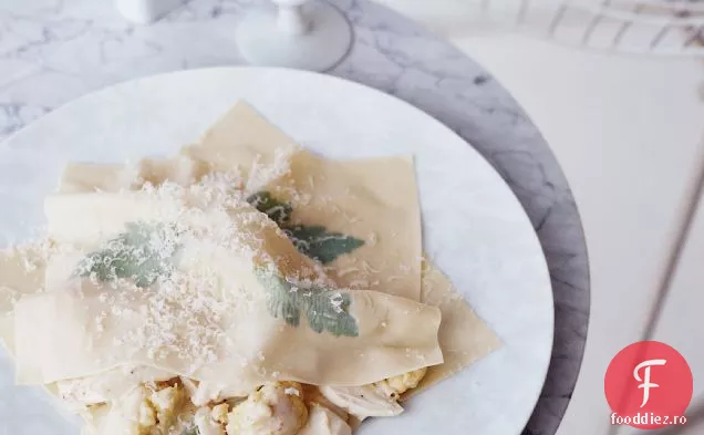 Ravioli de conopidă și Crab
