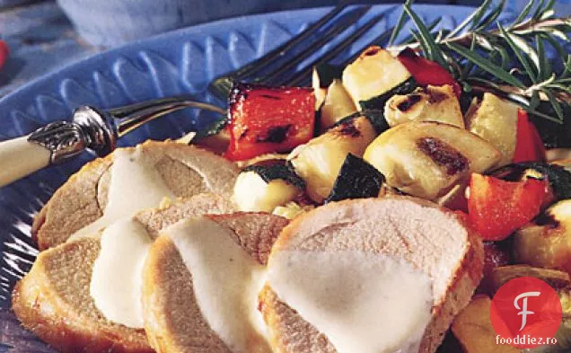 Filet la grătar cu sos de smântână