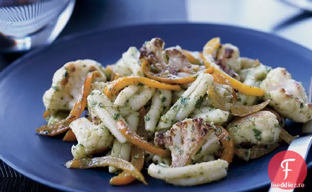 Paste cu conopidă, ardei și Pesto de nucă