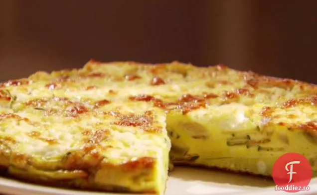 Zucchini și brânză de capră Frittata