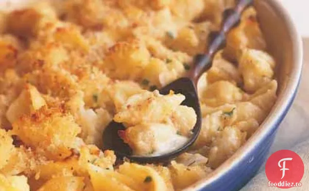 Gratin de conopidă, paste și brânză