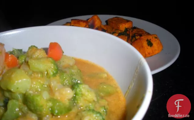 Creveți Și Curry Vegetal