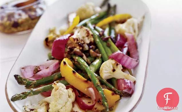 Strip friptură și legume cu usturoi Olivada