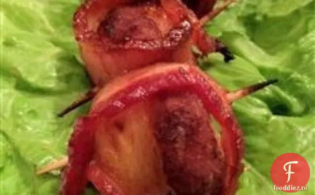 Bacon înfășurat ananas și castane de apă