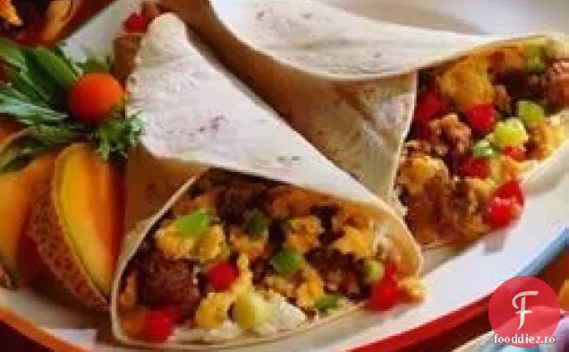 Maple Cârnați Mic Dejun Burritos