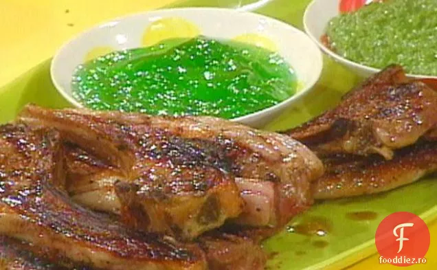 Miel cu sos de scufundare de rucola