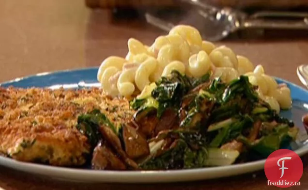 Macaroane și brânză cu șuncă