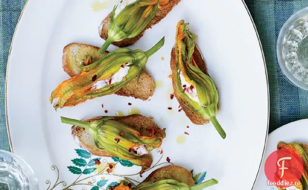 Flori de dovleac cu Ricotta Pimento