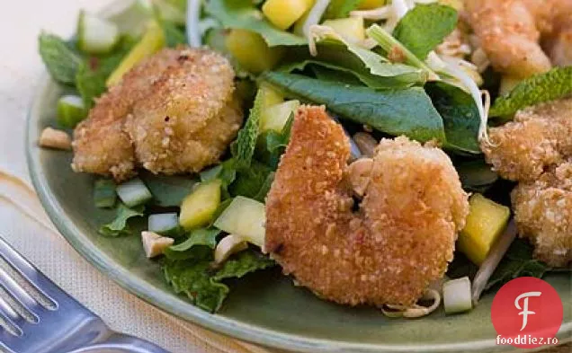 Salată De Creveți De Arahide Cu Pansament De Busuioc-Var