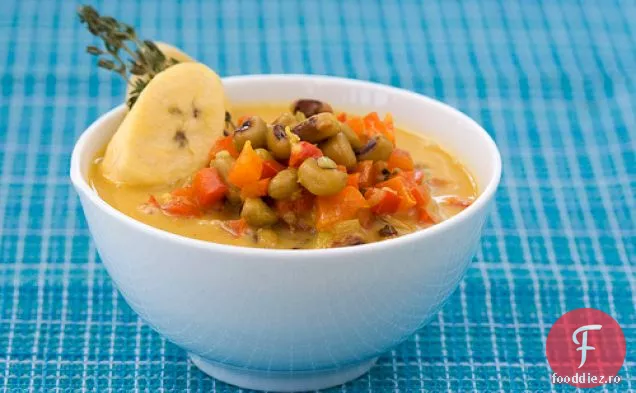 Curry Din Caraibe Mazăre Cu Ochi Negri Cu Pătlagină