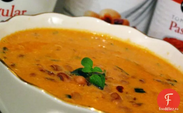 Supă cremoasă de mazăre cu ochi negri cu chimen