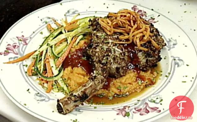 Pecan Crusted Cotlet De Porc Dublu Tăiat