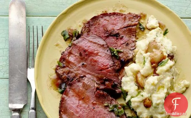 Carne de vită cu Skordalia