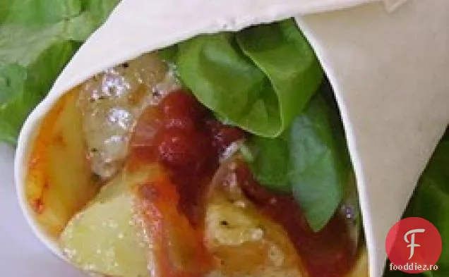 Cartofi Chipotle Curried, spanac și brânză împachetări