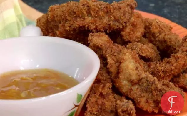 Fâșii de carne de vită portocalie cu sos de portocale