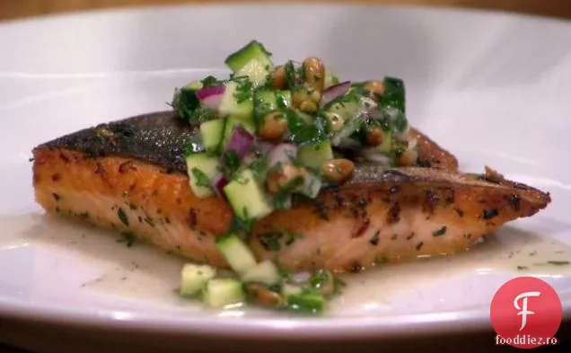 Marinat arctic Char cu Salsa Verde