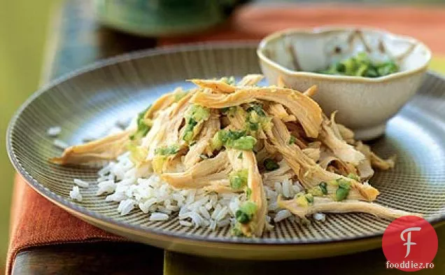 Pui cu ghimbir si ceapa verde sare Dip