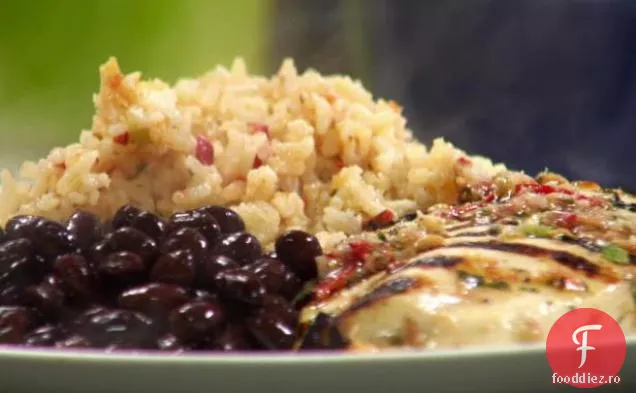 Salsa marinat de pui cu orez Mexican