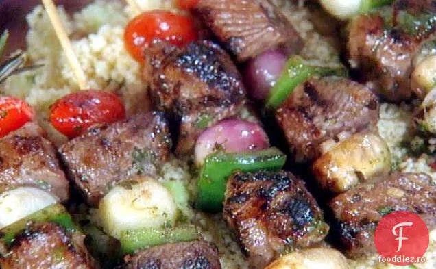 Kabob de miel cu Pesto de mentă