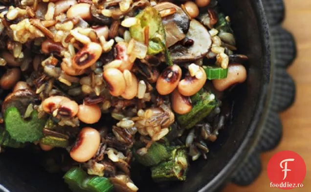 Vegetarian Hoppin ' John Cu Okra Picant, Și Maro Și Sălbatice Rices