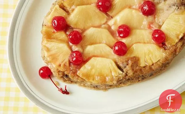 Aragaz Lent Ananas Tort Cu Susul În Jos