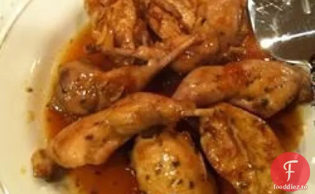 Grouse sote cu sos de piersic-Balsamic
