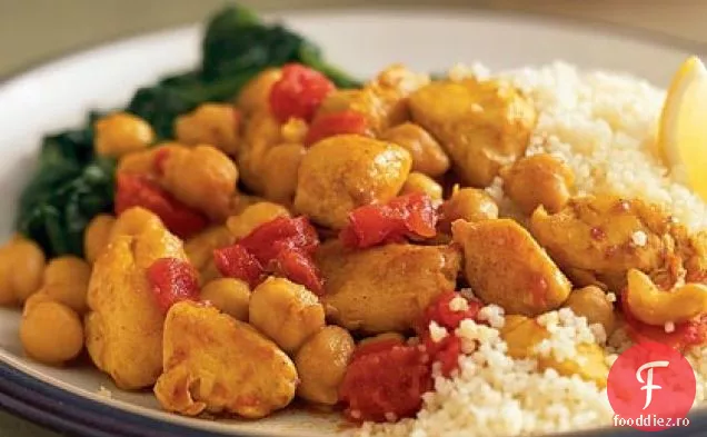 Pui curry și năut