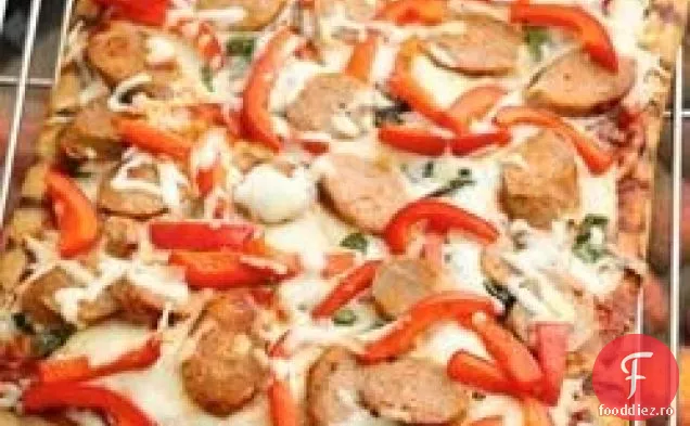 Cârnați la grătar și Pizza cu piper