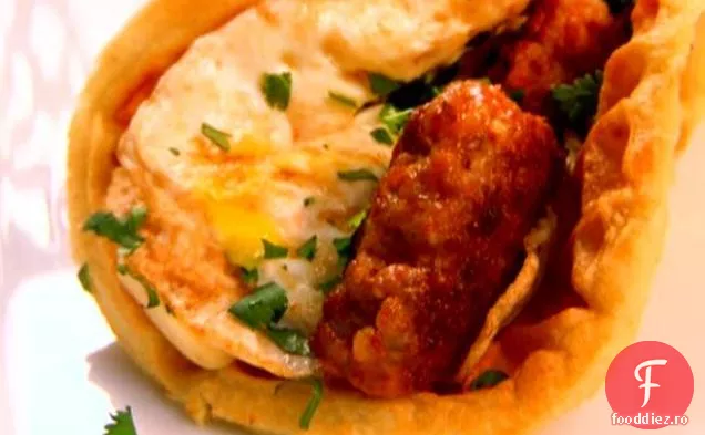 Ou și cârnați Waffle Wrap