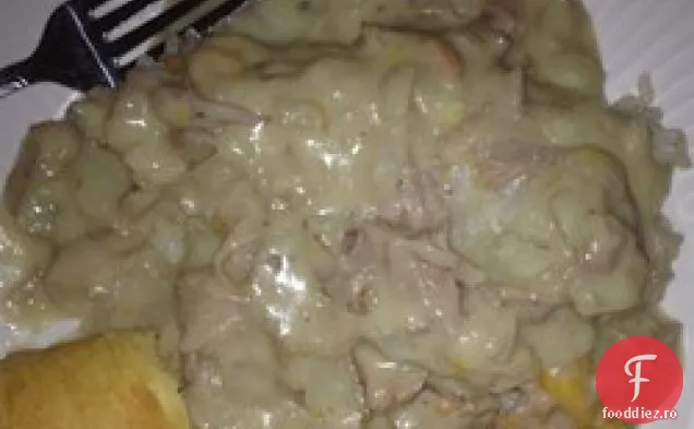 Aragaz lent curcan și cartofi