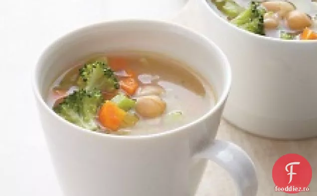 Mic dejun supa de legume-miso cu naut