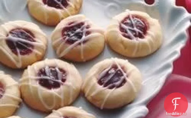 Zmeură Migdale Thumbprints Shortbread
