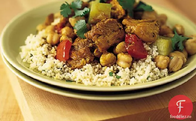 Cuscus cu pui curry și năut