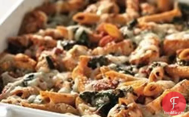 Trei Brânză De Pui Penne Paste Coace