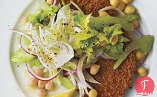 Cotlete de porc prăjite la cuptor cu fenicul-rețetă de salată de năut