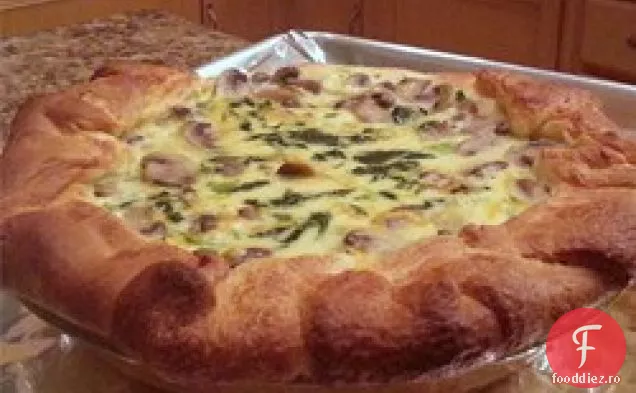 Quiche De Ciuperci De Spanac