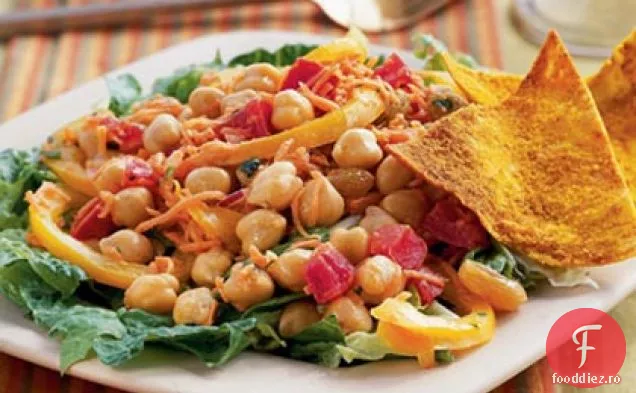 Năut-salată de legume cu sos de iaurt Curry