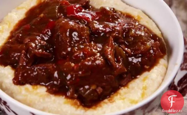 Carne de vită fiartă cu brânză cremoasă