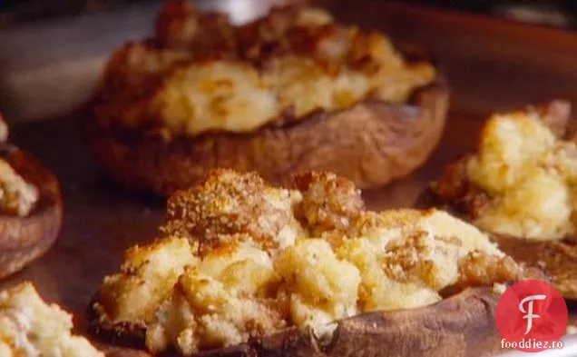 Ciuperci Portobello la grătar și umplute cu Gorgonzola