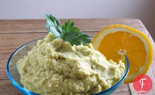 Hummus De Usturoi Verde Garbanzo Cu Lămâie Conservată Și Semințe De Susan